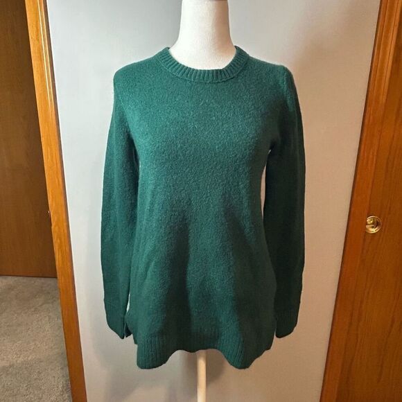 J. Crew Factory green crewneck wool blend sweater size XS NEW‎ - Picture 1 of 7